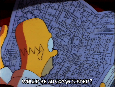 esto será complicado Homero Simpson