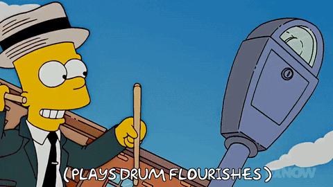 Bart Simpson drumming