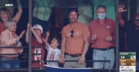 Matthew Mcconaughey Touchdown GIF by ESPN College Football - Find & Share on GIPHY