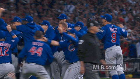 gif of Chicago Cubs winning the World Series as example of how to win at content marketing
