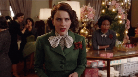 Rachel Brosnahan as Miriam in The Marvelous Mrs. Maisel, which depicts, in part, a Garment District long gone.