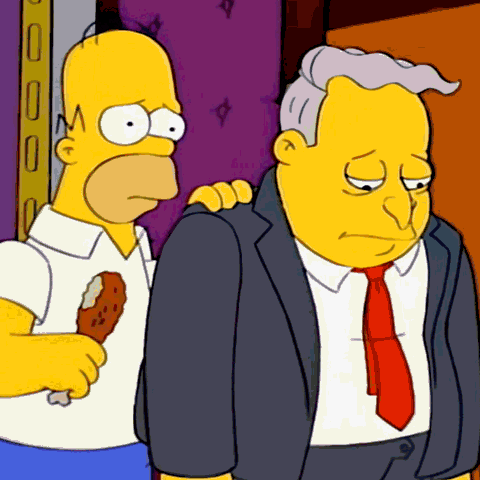 Homer Consoling Sad Character