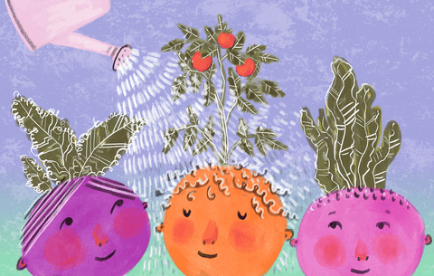 Molly Robin silly vegetables animation illustration