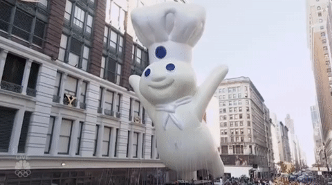 Pillsbury Doughboy GIF by The 91st Annual Macy’s Thanksgiving Day Parade