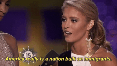 America Really Is A Nation Built On Immigrants GIF by Miss America - Find & Share on GIPHY