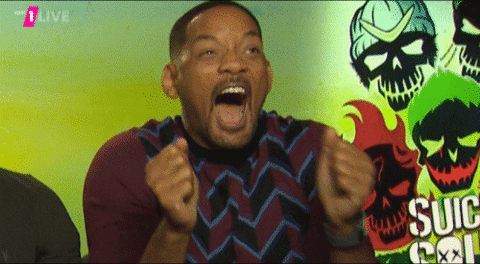 Excited Will Smith