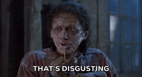 A funny GIF of Jeff Goldblum in the fly