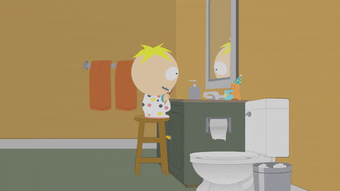 South Park butters stotch bathroom goodnight bedtime