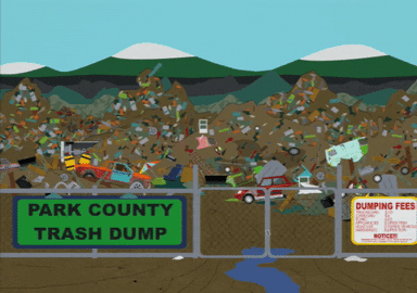 gif dump park butters south trash giphy everything