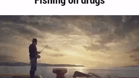 Fishing On Drugs funny Gif