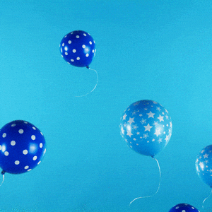 yay balloons gif