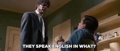 Pulp Fiction They Speak English In What GIF - Find & Share on GIPHY