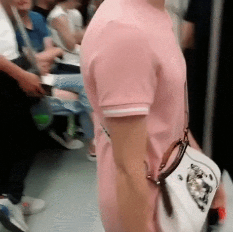 Portable seat for metro in funny gifs