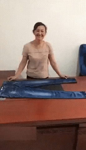 Jeans Folding Trick in funny gifs
