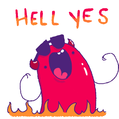 Excited Inner Demons Sticker by Lisa Vertudaches