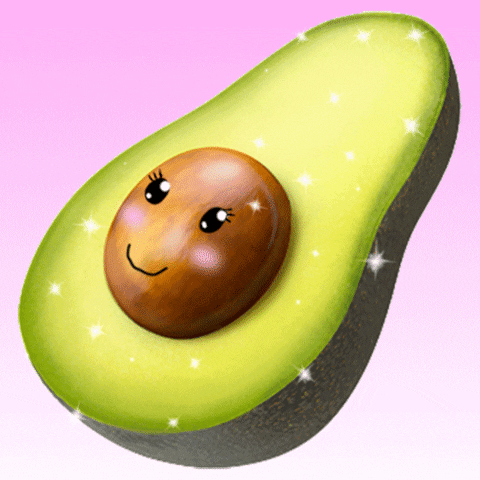 Kawaii Avocado GIF by Lois Hopwood - Find & Share on GIPHY