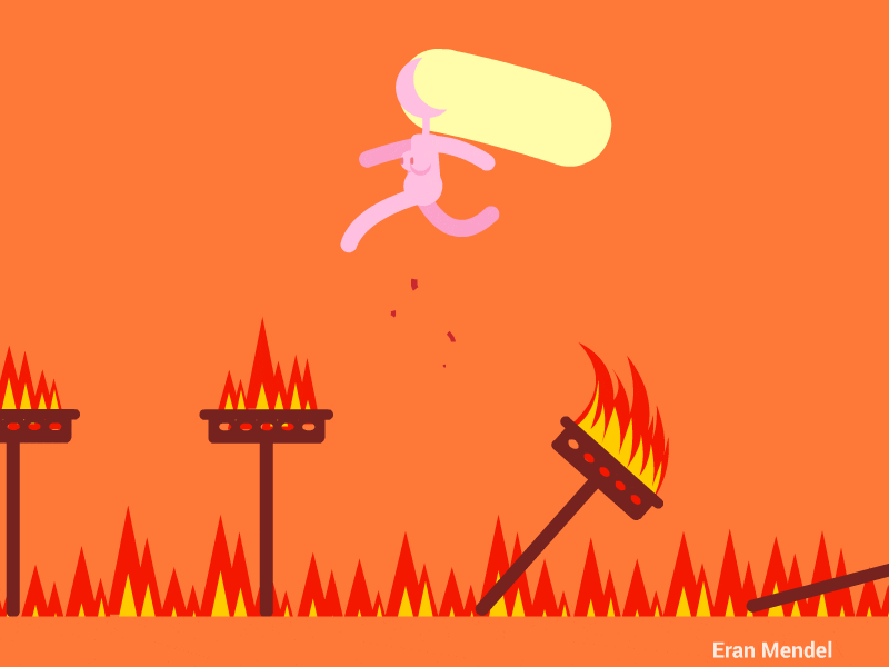 Perfect Loop Jumping GIF by Eran Mendel