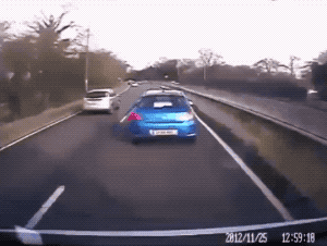 Brake Check Gone Wrong in funny gifs