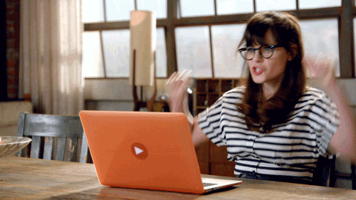 New Girl happy fox excited new girl GIF
