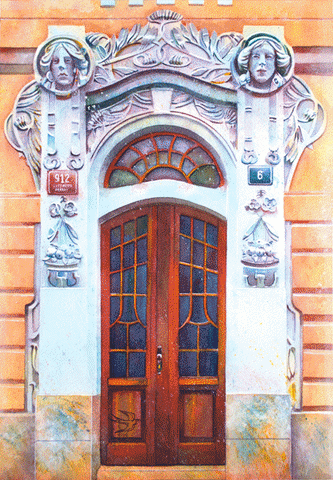 puertas del mundo en acuarelas de Viví Watercolours