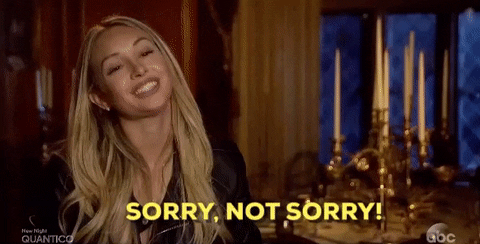 Sorry Not Sorry Abc GIF by The Bachelor - Find & Share on GIPHY