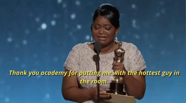 Thank You Academy For Putting Me With The Hottest Guy In The Room GIF