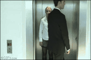 Elevator in funny gifs