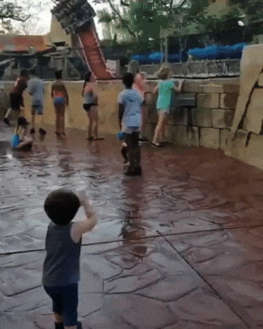 He got water splashed in funny gifs