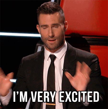 the voice, adam "i'm very excited"