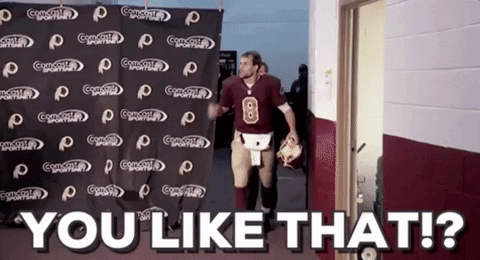 Image result for kirk cousins you like that gif