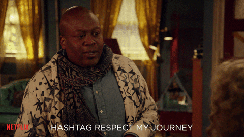 Um homem negro dizendo "Hashtag respect my journey"