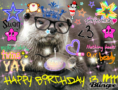 birthday otter gif