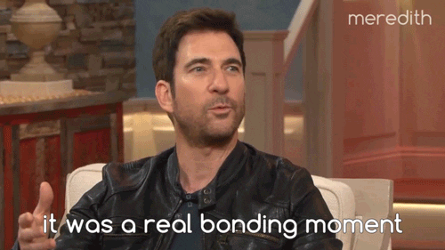 Dylan Mcdermott Bonding GIF by The Meredith Vieira Show - Find & Share on GIPHY
