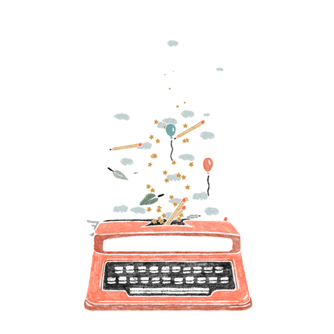 Pencil Typewriter GIF by Thoka Maer
