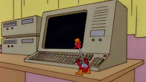 The Simpsons Computer Gif Find Share On Giphy