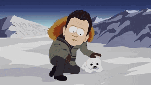 south park we're sorry petting a seal gif