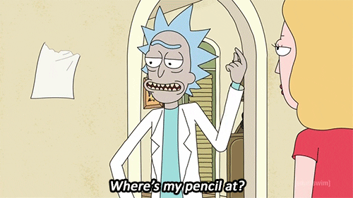 Rick and Morty adult swim pencil