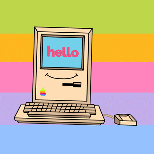 Rainbow Hello GIF by Alex Bobeda - Find & Share on GIPHY