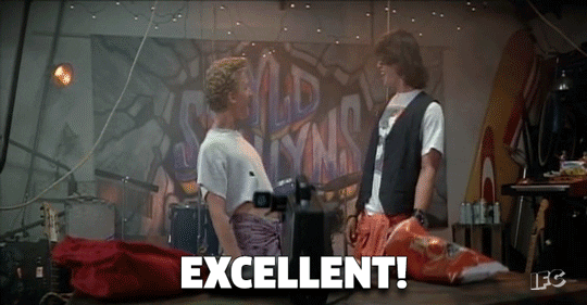 Image result for bill and ted gif