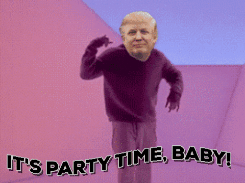dance dancing party donald trump party time