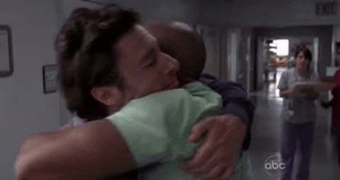 hug scrubs bromance hugging best friends