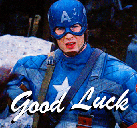 Image of superhero wishing you good luck