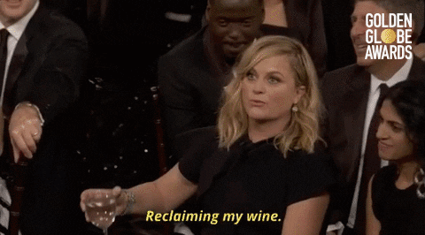 Image result for amy poehler wine gif