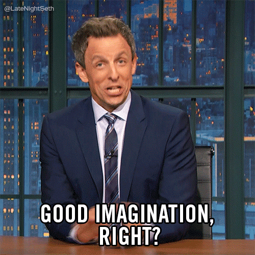 Seth Meyers Good Imagination GIF by Late Night with Seth Meyers Find