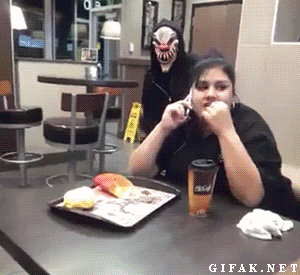 Scared in funny gifs