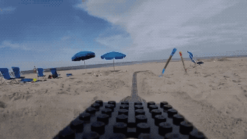 Beach Lego Roller Coaster in funny gifs