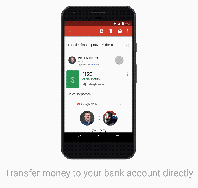 Enviar dinero desde Gmail