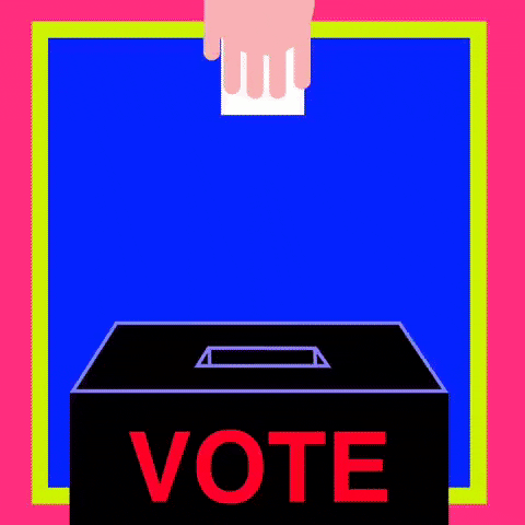 imagem com mão inserindo um voto na urna