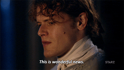 Happy Good News GIF by Outlander - Find & Share on GIPHY