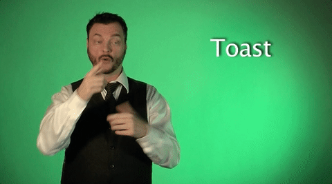 Sign Language Toast GIF by Sign with Robert - Find & Share on GIPHY